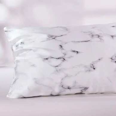 Mulberry šilko pagalvės užvalkalas WHITE MARBLE, 21 momas (M/M) 1