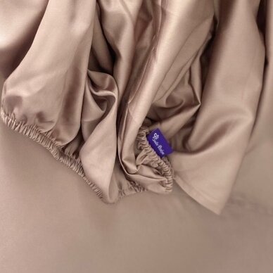 Satino paklodė su guma "Aksomas", 160x200 cm 1