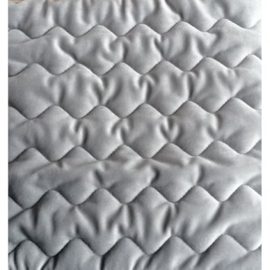 Velveto lovos užtiesalas "Naroa Gris", 250x270 cm (pilka) (2 užvalkaliukai) 1