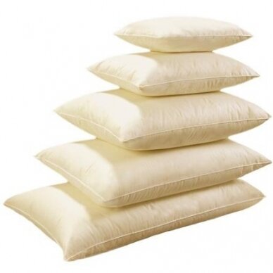 Žąsų pūkinė pagalvė su tiku (70%-pūkų, 30%-plunksnų) LUX ULTRA , 50x70 cm